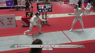 2024 113 T64 13 M E Individual Cali COL GP RED NADA SALEH EGY vs GAETANI ITA [upl. by Fleur]