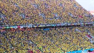 Brazilian supporters sing the national anthem [upl. by Shauna]