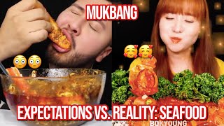 mukbang expectations vs reality SEAFOOD EDITION [upl. by Ordnazil]