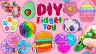 15 DIY Fantastic Fidget Toy Ideas  Handmade Stress Toys  Viral TikTok Fidget Videos  POP IT [upl. by Aerdnaed989]