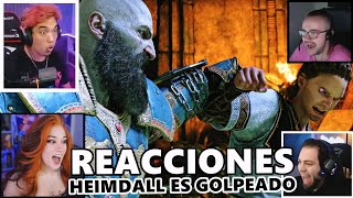 REACCIONES A KRATOS LOGRANDO GOLPEAR A HEIMDALL  God of War Ragnarok [upl. by Marijn412]