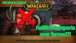 The duality of Transmog Farming for gold  10 Runs in Hellfire Ramparts 1025 [upl. by Joseito]