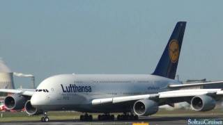 Lufthansa Airbus A380 at Berlin Tegel Airport full HD [upl. by Halik735]