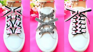 20 idées sympas pour nouer les lacets de chaussures  cool ideas how to tie shoe laces [upl. by Airotnahs]