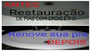 Restauração de pias com EPÓXI e POLIURETANO [upl. by Nnazil]