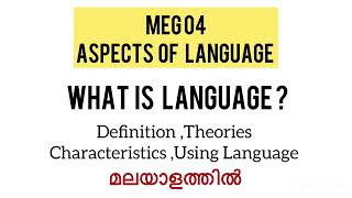 Meg 04 Aspects of Language Block 1Unit 1 [upl. by Anali]