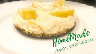 NO BAKE HOMEMADE LEMON CHEESECAKE  SIMPLE ONE SERVE NO BAKE LEMON CHEESE CAKE [upl. by Ynhoj780]