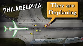 EMERGENCY EVACUATION  Aborted Takeoff at Philadelphia [upl. by Eiduam]