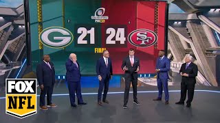 NFL on FOX crew react to Brock Purdy 49ers close victory over Jordan Love Packers  NFL on FOX [upl. by Atalee]