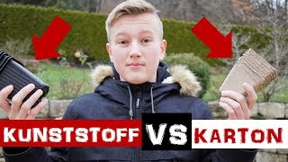 Welches Material eignet sich besser für Pflanztöpfe  Kunststoff VS Karton [upl. by Kosel]