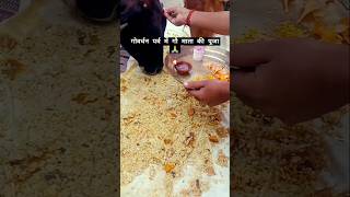 गोवर्धन पर्व में गौ माता की पूजा 🙏 vlog food chhattisgarh shorts diwali culture [upl. by Giacopo]