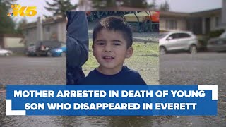 Mother arrested in death of 4yearold son who disappeared in Everett [upl. by Larcher]