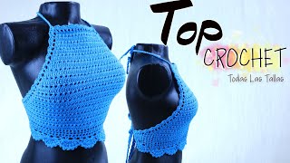 Halter Top CROCHET Paso a Paso [upl. by Ffilc608]