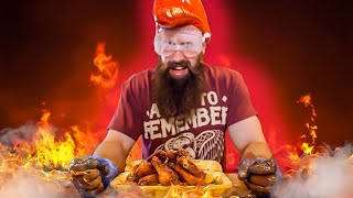 BRITAINS HOTTEST WING CHALLENGE  64 MILLION SCOVILLE HOT WINGS  COB Ep116 [upl. by Barrie205]