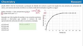 Acafe 20221 Q42 Medicina  Estequiometria e gases [upl. by Haywood]