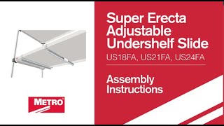 Assembly  Super Erecta Adjustable Solid Undershelf Slide [upl. by Conte]