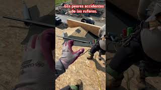 construction roof roofing roofer usa humor contruccion viralvideo skate roofinglife [upl. by Annawek]