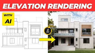 How to Render Architectural Elevation in 02 Minutes [upl. by Airret]