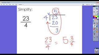 Converting Improper Fractions to Mixed Numbers [upl. by Linetta]