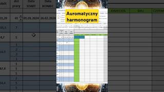 🌟Automatyczny harmonogram w Exceluexcel exceltips exceltricks [upl. by Rorie73]