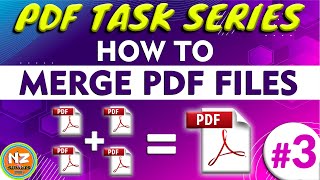 How to merge pdf files into one  combine pdf files into one  merge pdf files  Pdf Task Series 3 [upl. by Roban]