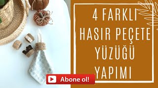 Hasır Peçete Yüzüğü Yapımı  Kendin Yap  DIY [upl. by Arraes]