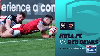 Highlights  Hull FC v Salford Red Devils  2024 Betfred Super League  Round 26 [upl. by Oecam37]