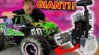 Worlds Biggest RC Car gets RACE Engine 4x power [upl. by Dihgirb219]