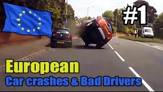 European driving captures  Car crashes 1 [upl. by Ennagroeg]