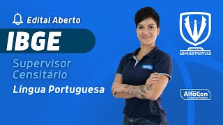 Concurso IBGE  Supervisor Censitário  Aula de Português  Fonética e Fonologia  AlfaCon [upl. by Treiber]