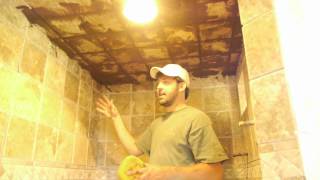 How to grout tile on the ceiling DIY by TileConceptsofAustinnet [upl. by Nilpik307]