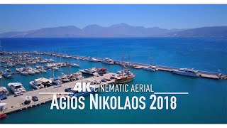 AGIOS NIKOLAOS 🇬🇷 drone aerial 4k GREECE CRETE Άγιος Νικόλαος Κρήτη Ελλάδα [upl. by Home]