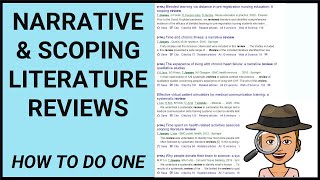 How to conduct a Narrative or Scoping Literature Review [upl. by Dyob]