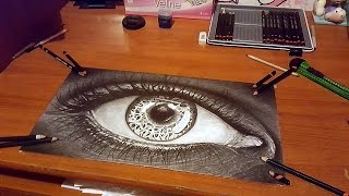 How to Draw a Realistic Eye speed drawing Disegnare un Occhio Realistico a Matita drawing eye [upl. by Aretta852]