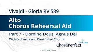 Vivaldis Gloria Part 7  Domine Deus Agnus Dei  Alto Chorus Rehearsal Aid [upl. by Rahman782]