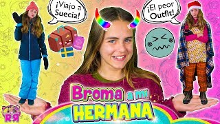 BROMA a mi HERMANA 😈EXPECTATIVA Vs REALIDAD de QUÉ HAY EN MI MALETA 🧳Bromas divertidas a youtubers [upl. by Alekehs]