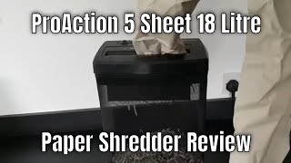 Shredding  1  ProAction 5 Sheet 18 Litre Paper Shredder Review [upl. by Ytsirc802]