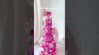 Glam it up with this Barbie birthday cake barbiebirthday birthdaycake [upl. by Nallad]