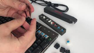 How to change the Redragon keyboard mechanical switches from Outemu [upl. by Nosnevets]