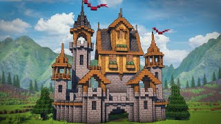 Minecraft Medieval Castle Tutorial [upl. by Elnar]