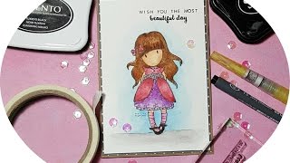 Watercolor technique Gorjuss Girl VIDEO 4 [upl. by Rhtaeh]