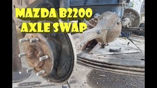 Mazda B2600i Axle Installed in B2200 PLUS Extra Leaf Springs KIA ENGINE SWAP [upl. by Alvina]