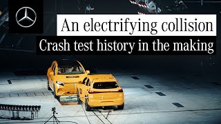 The worlds first public twocar electric crash test by MercedesBenz [upl. by Treblihp]