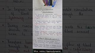 Topic is HaemodynamicMsc noteszoology scienceyoutube shorts [upl. by Jasisa601]