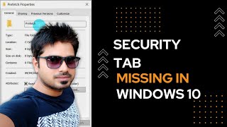 prefetch folder not opening amp security tab missing in windows 10 [upl. by Hnim]