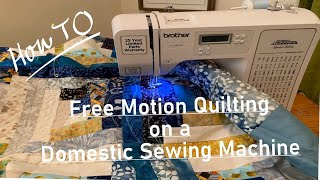 How to Quilt Using a domestic sewing machine  How quilt a quilt on a basic sewing machine [upl. by Lepp]