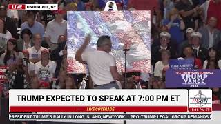 WATCH Scott LoBaido Paints a Portrait of President Trump at Long Island Rally  91824 [upl. by Yekram350]