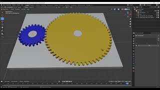 Zahnräder mit TurboCAD erzeugen in Blender zu einem Getriebe montieren und anschließend simulieren [upl. by Notyarb]