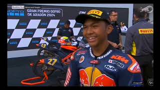 Detik² Hakim Danish HD13 ke podium Aragon Redbull Rookies Cup💪🏽💪🏽🇲🇾🇲🇾🇲🇾mantap [upl. by Robinet]