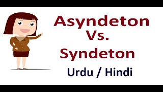 Difference between Syndeton and Asyndeton Urdu  Hindi [upl. by Oliver]